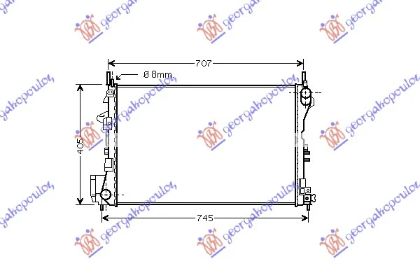 HLADNJAK MOTORA 1.6/18I 16V (+/-AC) (65x40.5) Z16XE-Z18XE (NRF)