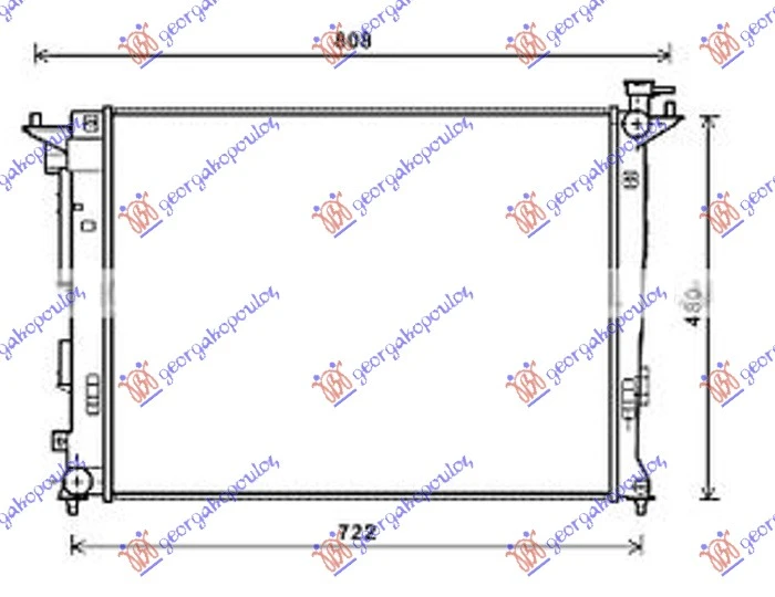 HLADNJAK MOTORA 1.6/2.0 BENZIN (MAN) (630x470x16) (CESKA) (KOYO)