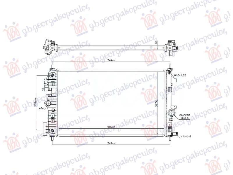 HLADNJAK MOTORA 1.6/2.0 DIZEL (AUTO) (OTOVR ZA SENZOR) (680x398) (VALEO)