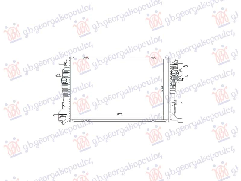 HLADNJAK MOTORA 1.6/.9/2.0 BENZIN/DIZEL (MAN/AUTO) (652x403) (NRF)