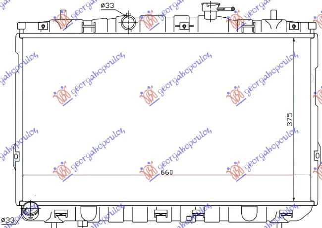 HLADNJAK MOTORA 1.6i 16V (MAN) (+/-AC) (37.5x67x15) (NRF)