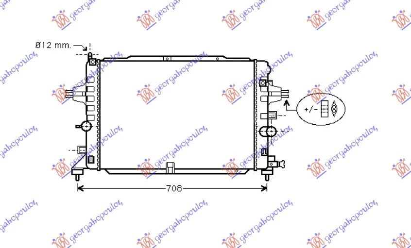 HLADNJAK MOTORA 1.6i 16V TURBO (+/-AC) (60x37) (NRF)