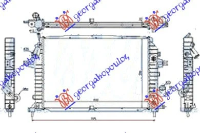 HLADNJAK MOTORA 1.7/1.9CDTi 2.0i16V OPC (+/-AC) (AUTO) (60x41) (VALEO)
