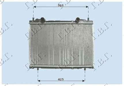 HLADNJAK MOTORA 1.8/2.0 (+AC) (375x563) (BEZ VENTILA) (NRF)