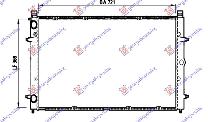 HLADNJAK MOTORA 1.8/2.0/2.5/2.8 BENZIN - 1.9/2.4 D/TD 2.5 TDI DIZEL (720x360x32) (NRF)