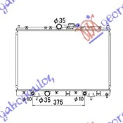 HLADNJAK MOTORA 1.8/2.0cc (AUTO) (+/-AC) (42.5x65.8) (KOYO)