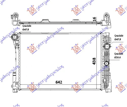 HLADNJAK MOTORA 1.8/2.5/3.0 16V/24V 2.2 Cdi (MAN) (64x45x2.6) (NRF)