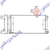 HLADNJAK MOTORA 1.8i BENZIN - 1.9 DIZEL (580x306) (NRF)