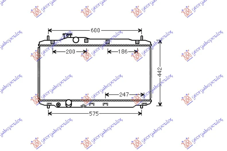 HLADNJAK MOTORA 1.8i/16ViVTEC (MAN) (37.5x67x1.6) (KOYO)