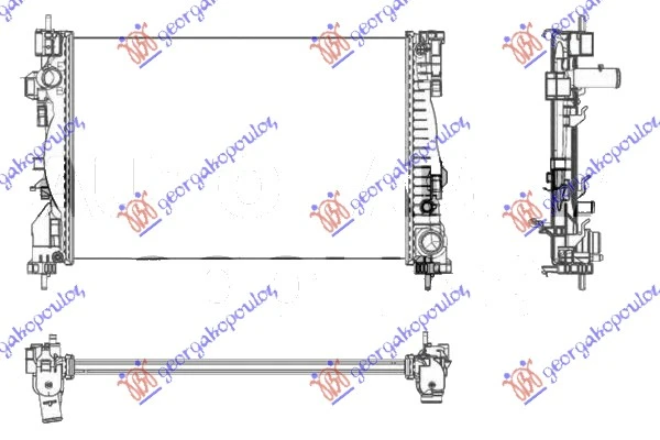 HLADNJAK MOTORA 1.8TBi (61x406x2.6) (NISSENS)