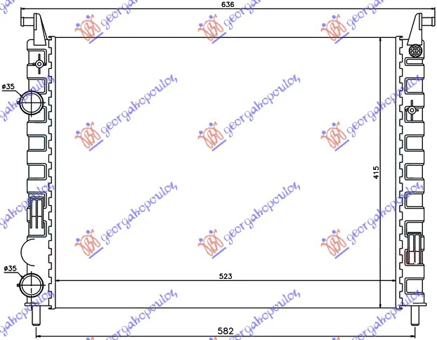 HLADNJAK MOTORA 1.9 D-JTD(520x378x23)00-