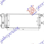 HLADNJAK MOTORA 1.9 DIZEL (+ A/C) (700x306x38) (NRF)