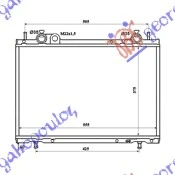 HLADNJAK MOTORA 1.9 DIZEL TD (375x563x42) (NRF)