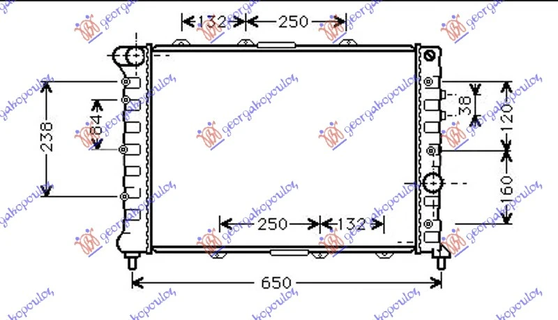 HLADNJAK MOTORA 1.9 JTD 2.4 JTD (58x39.5x24) (VALEO)