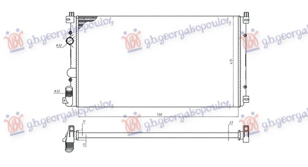 HLADNJAK MOTORA 1.9/2.2/2.5-3.0 dCi DIZEL (+/-AC) (727x389) 03- (NRF)