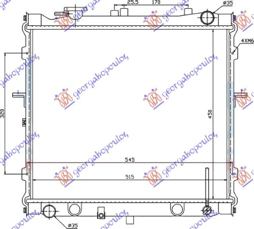 HLADNJAK MOTORA 2.0 16V (+/-AC) (45x52.4) (NRF)