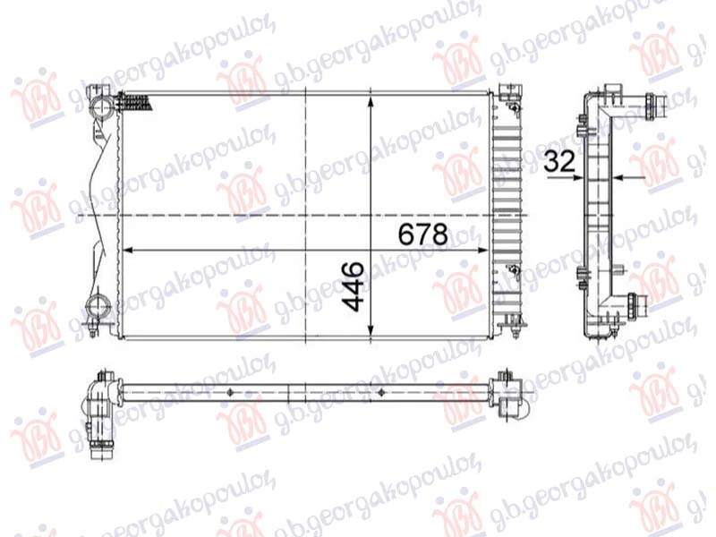 HLADNJAK MOTORA 2.0 BENZIN - 2.0 DIZEL (MAN) (677x439) (NRF)