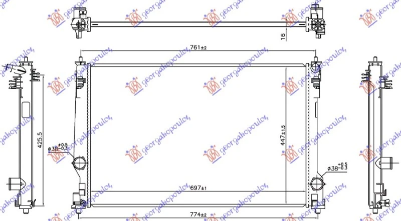 HLADNJAK MOTORA 2.0 BENZIN - 2.5 BENZIN/HIBRID (697x447) (VALEO)