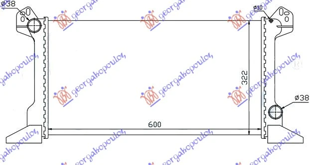 HLADNJAK MOTORA 2.0 BENZIN - 2.5 DIZEL (600x335) (NRF)