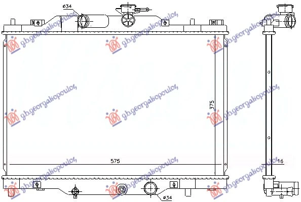 HLADNJAK MOTORA 2.0 BENZIN (375x575x16)