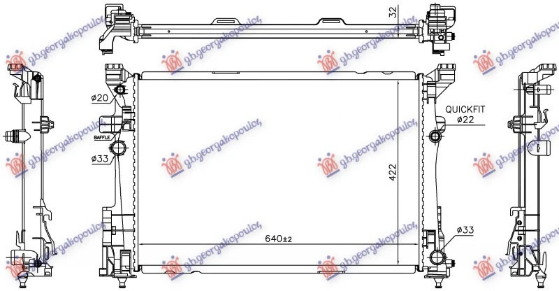 HLADNJAK MOTORA 2.0 BENZIN (AUTO) (640x422) (NRF)