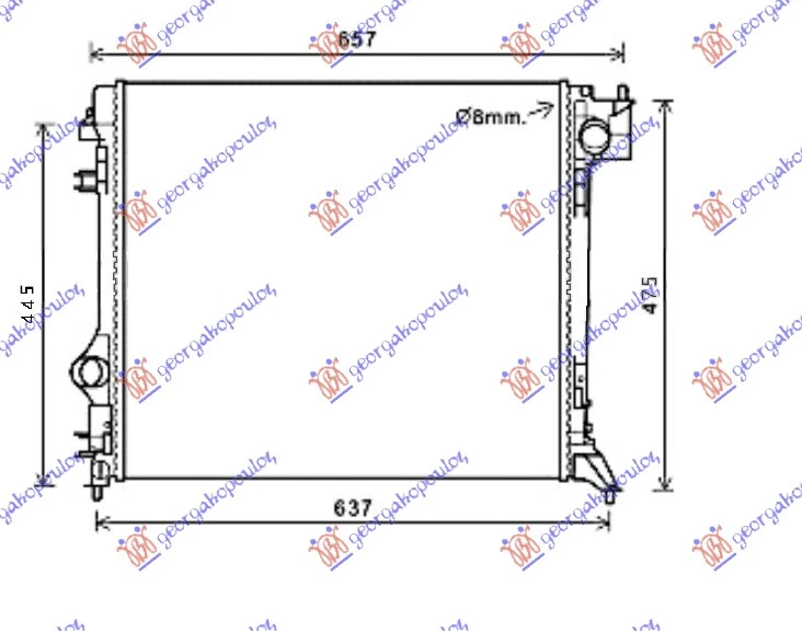 HLADNJAK MOTORA 2.0 BENZIN (MAN/AUTO) -1.5 dCi DIZEL (MAN) (540x465) (NRF)