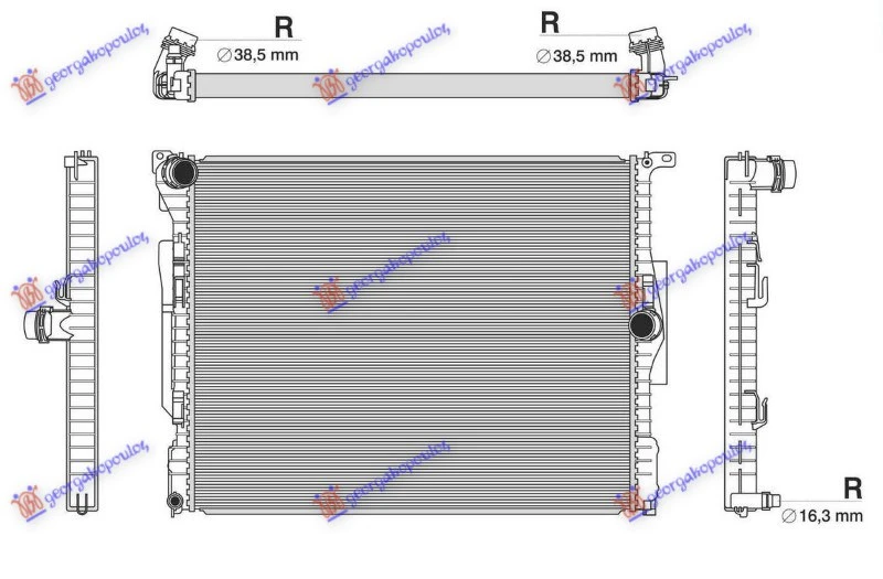 HLADNJAK MOTORA 2.0 BENZIN (MAN/AUTO) (600x478) (NISSENS)