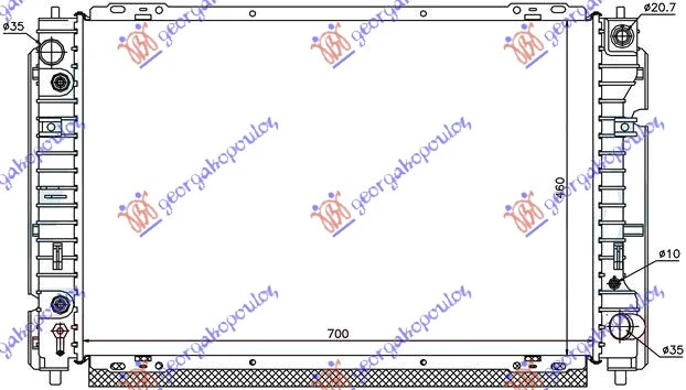 HLADNJAK MOTORA 2.0 BENZIN (MAN/AUTO) (700x460x26) -04 (KOYO)