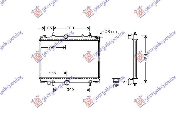 HLADNJAK MOTORA 2.0 BENZIN/DIZEL (MAN) (+/-AC) (38x56) (NISSENS)