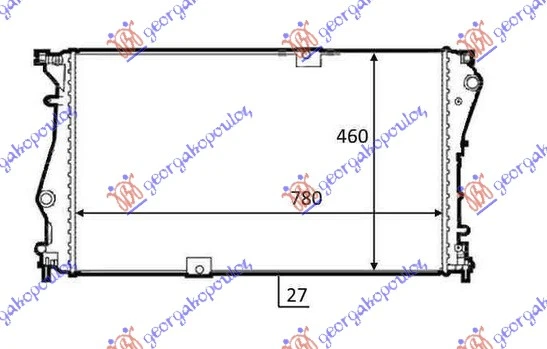 HLADNJAK MOTORA 2.0 CDTi (78x45.8) (VALEO TIP) (NRF)