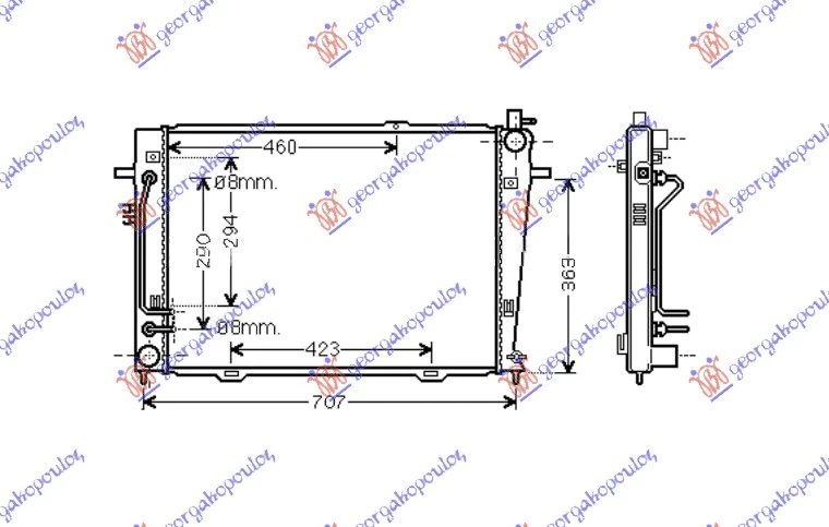 HLADNJAK MOTORA 2.0 CRDi (AUTO) (64x45.5x18) (NRF)