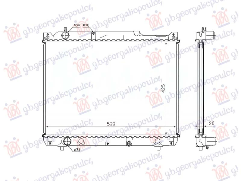 HLADNJAK MOTORA 2.0 DIZEL HDi (420x590) (NRF)