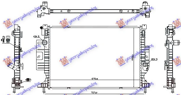 HLADNJAK MOTORA 2.0 ECOBOOST BENZIN - 2.0 TDCI DIZEL (MANUELNI) (670x448) (NRF)