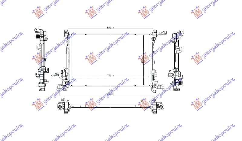 HLADNJAK MOTORA 2.0 (MAN) (750x481x26) (NRF)