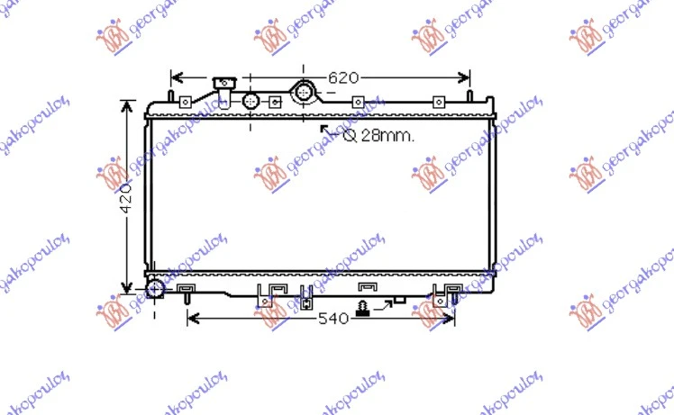 HLADNJAK MOTORA 2.0 T.D (34x68.5x25) (NRF)