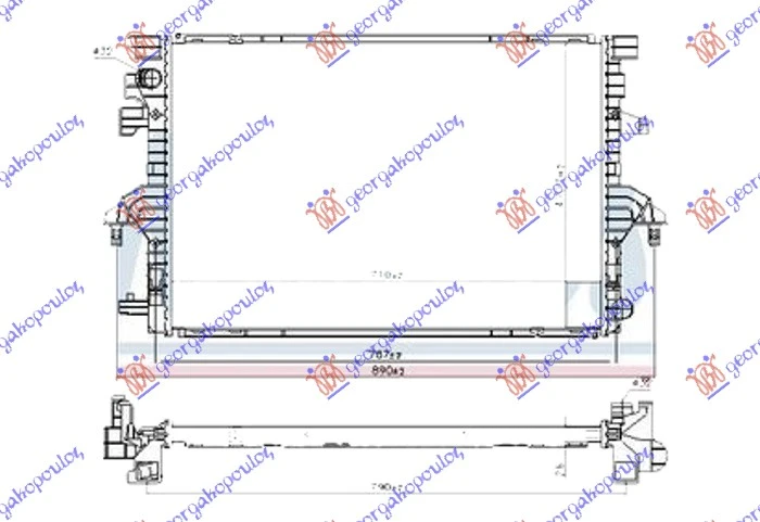 HLADNJAK MOTORA 2.0 TDi (110/150KW) DIZEL (710x470x26) (HELLA)