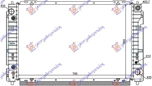 HLADNJAK MOTORA 2.0/2.3 BENZIN (MAN/AUTO) (700x460) (NRF)