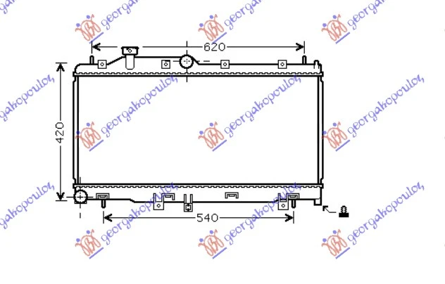 HLADNJAK MOTORA 2.0/2.5i 16V (MAN) (340x685x16) (KOYO)