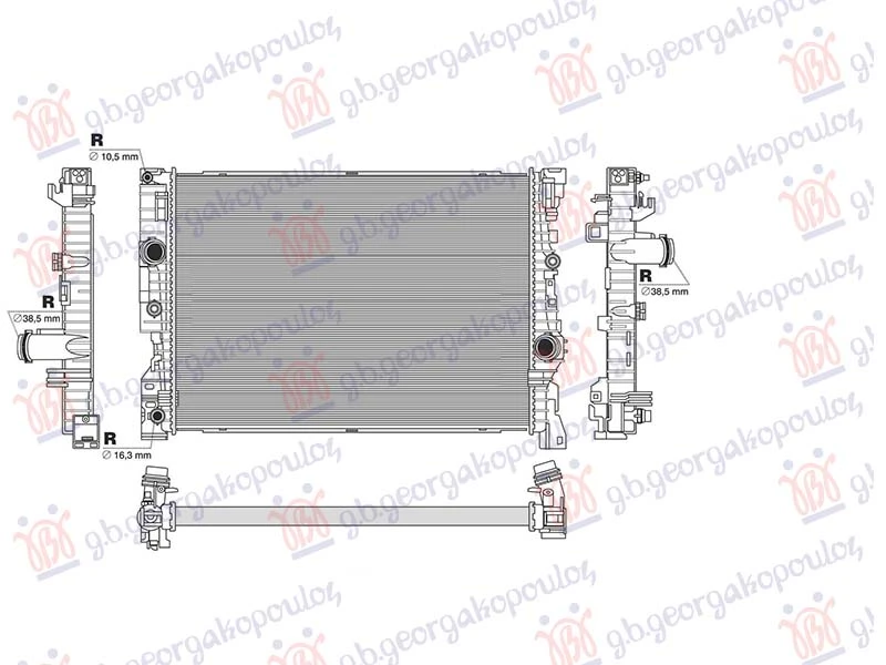 HLADNJAK MOTORA 2.0/3.0 DIZEL (625x446) (NRF)