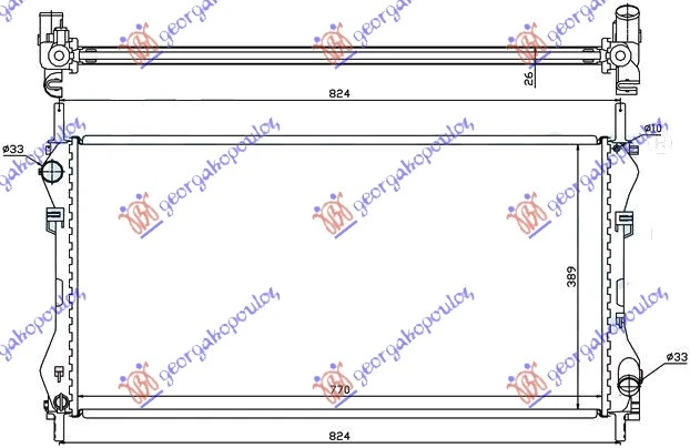 HLADNJAK MOTORA 2.0CC TDI-TDCI (+/-AC) (77x40) (NRF)