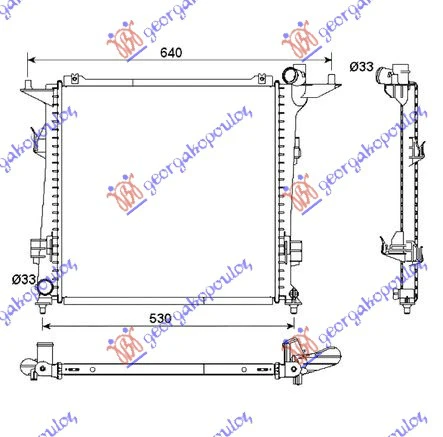 HLADNJAK MOTORA 2.0CRDi DIZ (450x440x16)