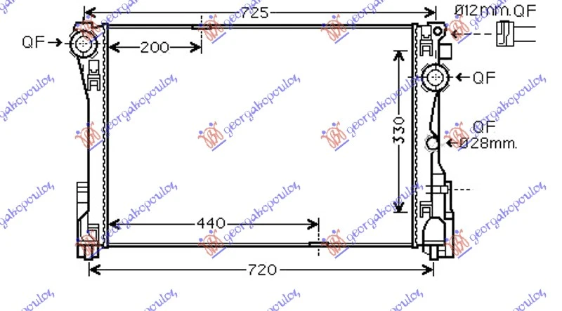 HLADNJAK MOTORA 2.1 DIZEL (AUTO) (640x420) (CEV 9mm) (VALEO)