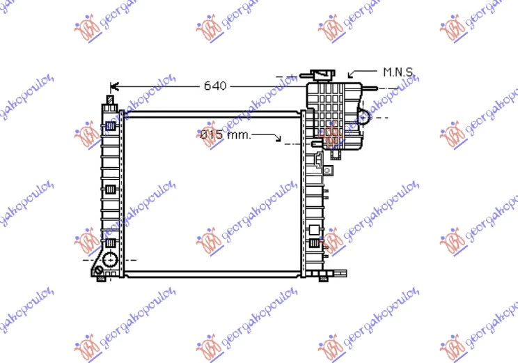 HLADNJAK MOTORA 2.2 CDI (MAN) (+AC) (570x560) 99-03 (MAHLE PREMIUM LINE)