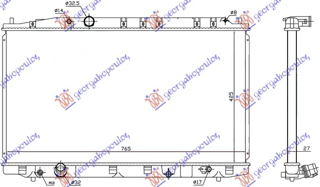 HLADNJAK MOTORA 2.2 DIZEL CDTi (425x791) (NRF)