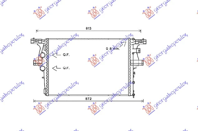 HLADNJAK MOTORA 2.3 TD (MAN/AUTO) (63.8x43.9x38) (VALEO)