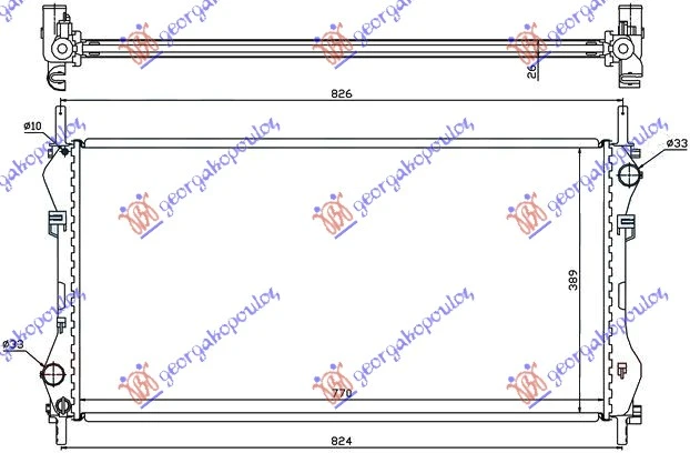 HLADNJAK MOTORA 2.3i 16V 2.4 TD (+/-AC) (77x40) (VALEO)