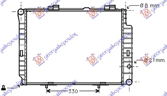 HLADNJAK MOTORA 2.4/3.2 BENZIN - 2.0/2.5D (+/-AC) (640x490)) (MAHLE BEHR)