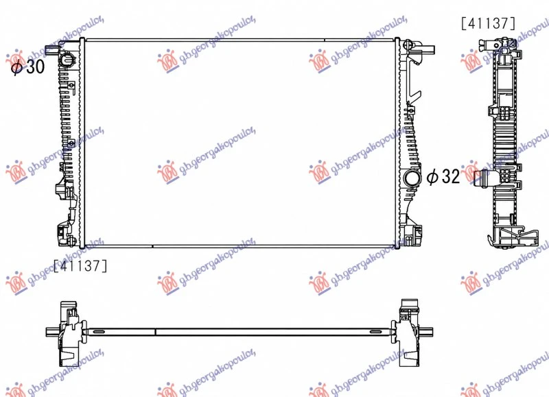HLADNJAK MOTORA 2.4/3.2 BENZIN (673x448) (KOYO)