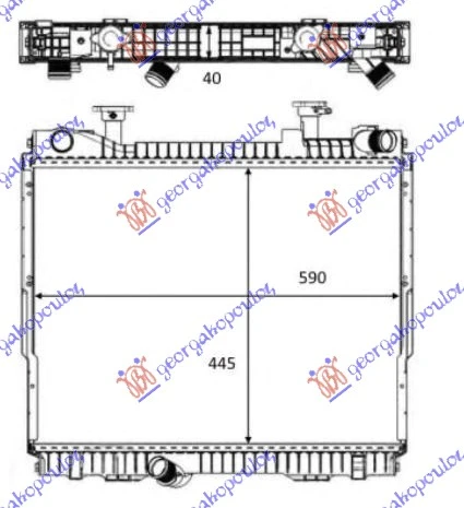 HLADNJAK MOTORA 2.5 D DIZEL (445x570x40) (NRF)