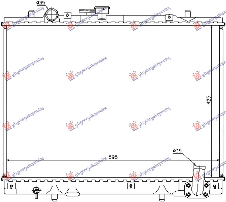 HLADNJAK MOTORA 2.5 T. DIZEL (+/-AC) (42.5x60) (NRF)